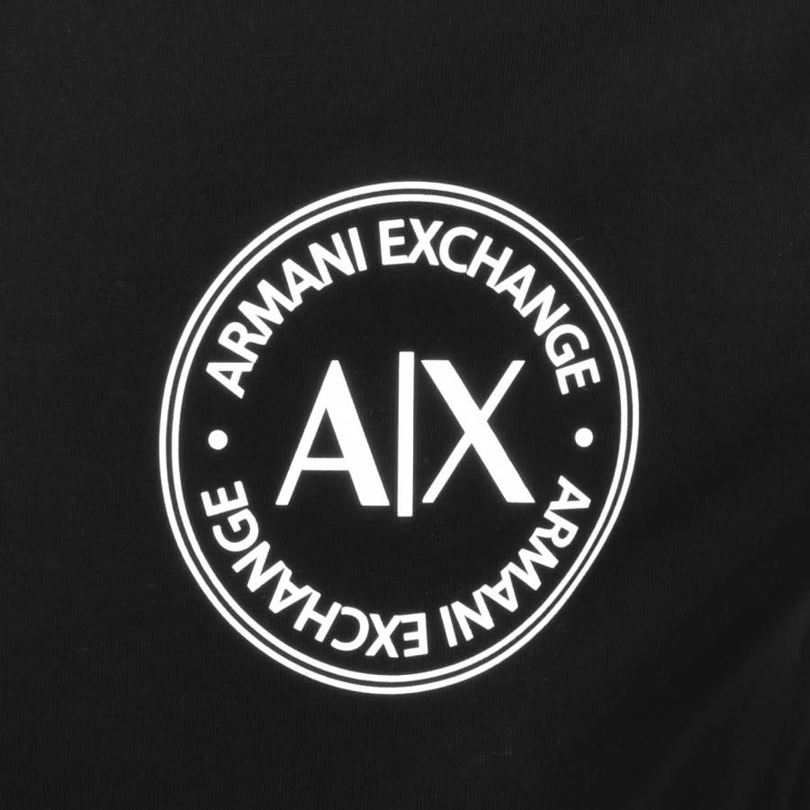 Alternative Image for ProductArmani Exchange Crew Neck Logo T Shirt Black3